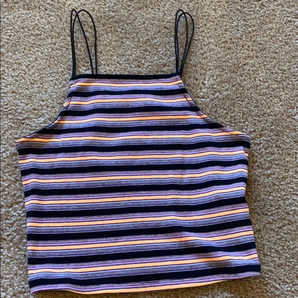 Purple and orange crop top
